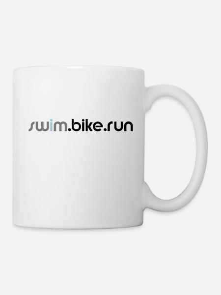 swim.bike.run triathlon triathlete gift sports - Mug - white