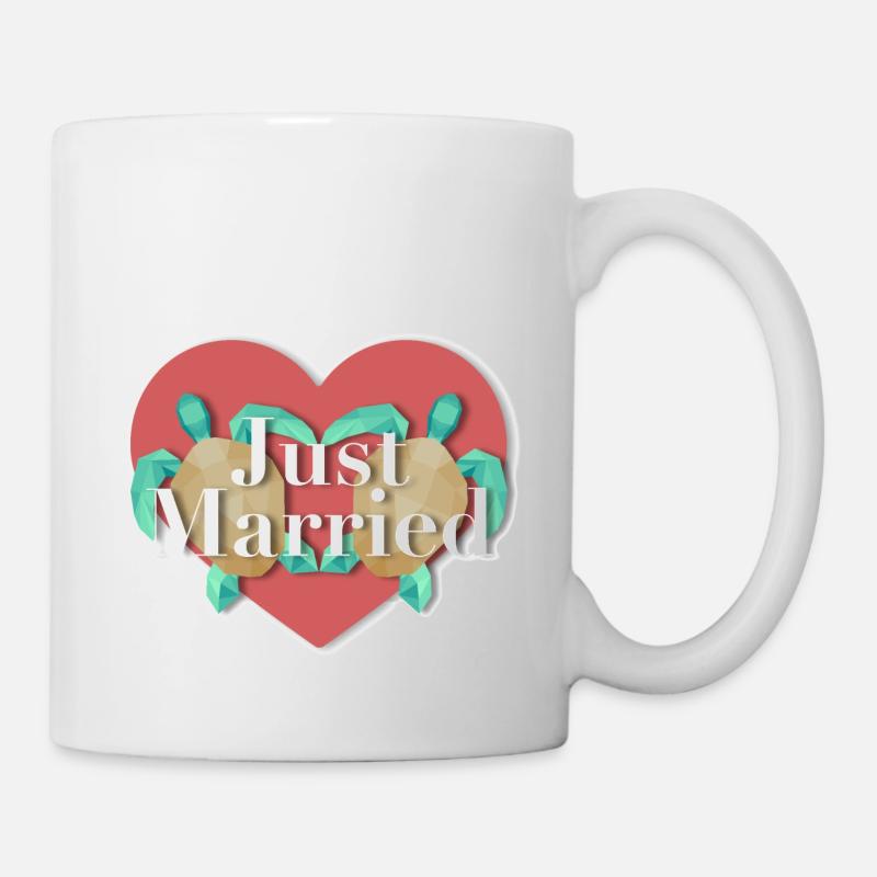 Just Married - turtle - Mug - white