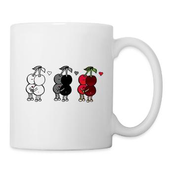 Liebende Kirschen - Tasse - Weiß - Rechts