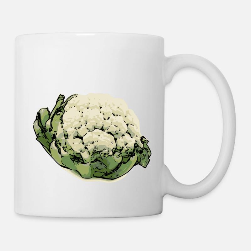 Pop art de chou-fleur - Mug blanc - blanc