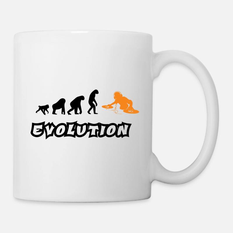 Evolution T Shirt avec Dj - Mug blanc - blanc