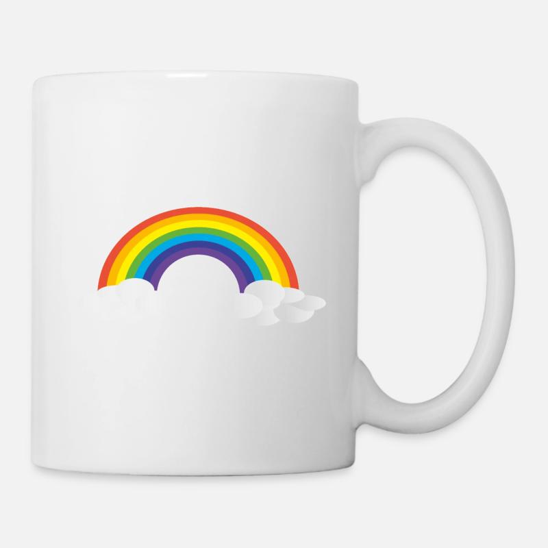 Regenbogen - Tasse - Weiß