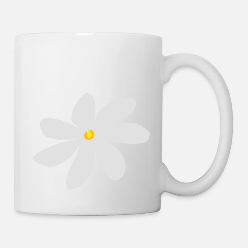 tiare tahiti emblem flower - Mug blanc - blanc
