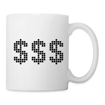 $ Dollar Zeichen Money - Tasse - Weiß - Rechts