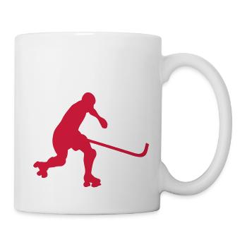 Rollhockey Silhouette player2 - Tasse - Weiß - Rechts