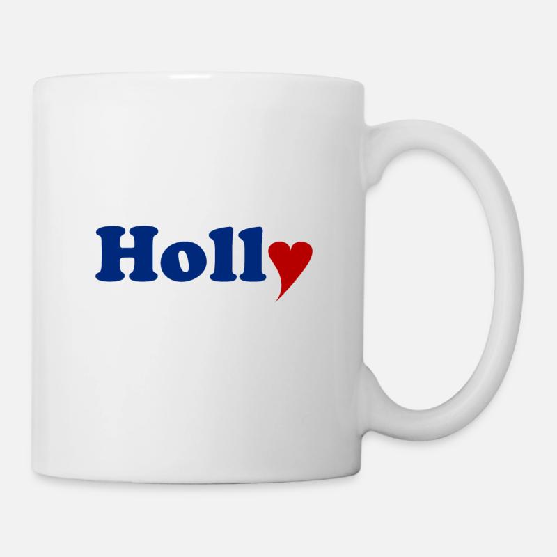 Holly mit Herz - Tasse - Weiß