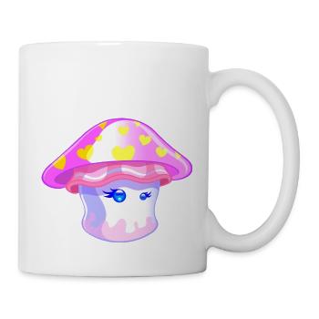 Champignon Fille - Mug blanc - blanc - Droite