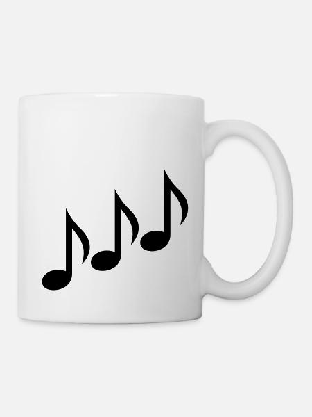 Noten - Tasse - Weiß