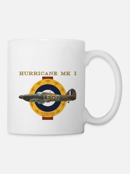 Hurricane Mk I Bader - Mug blanc - blanc