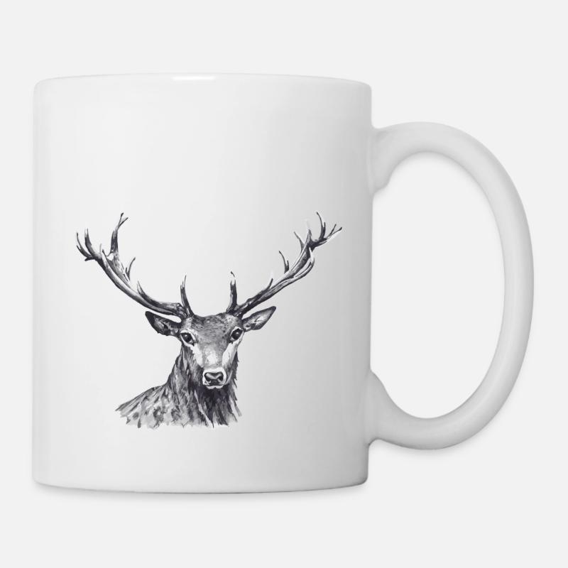 cerf - Mug blanc - blanc