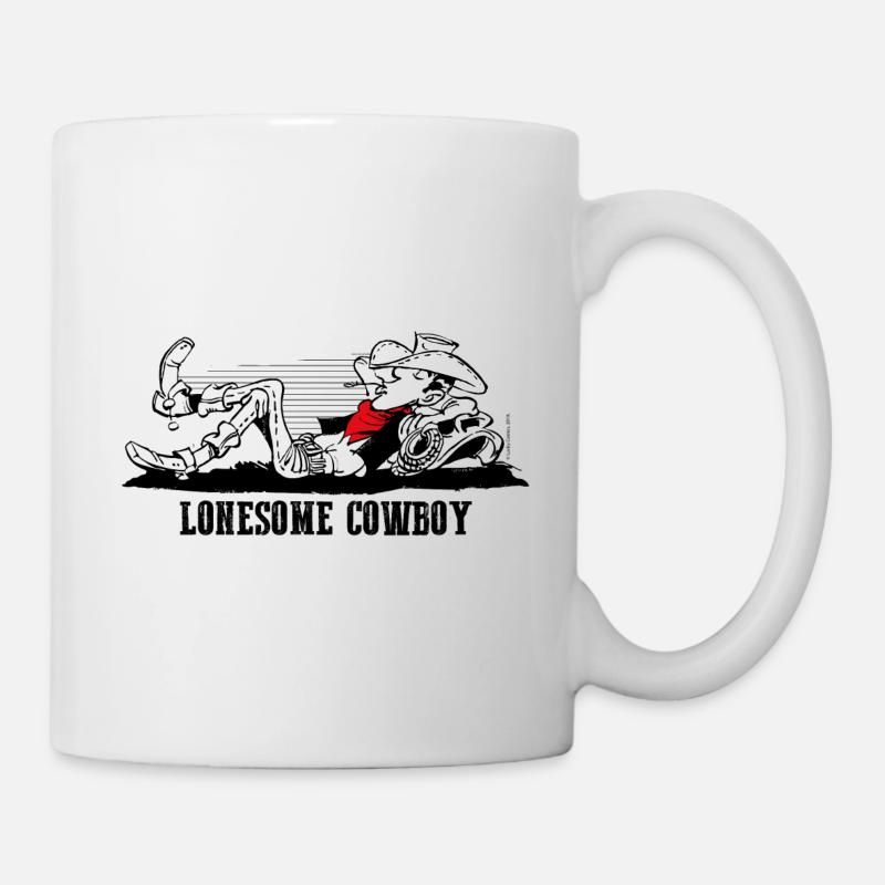 Lucky Luke Le Cow-boy Solitaire - Mug blanc - blanc