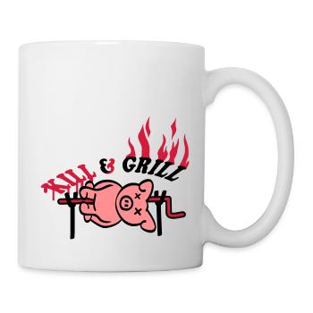 Kill And Grill Pig - Mug - white - Right