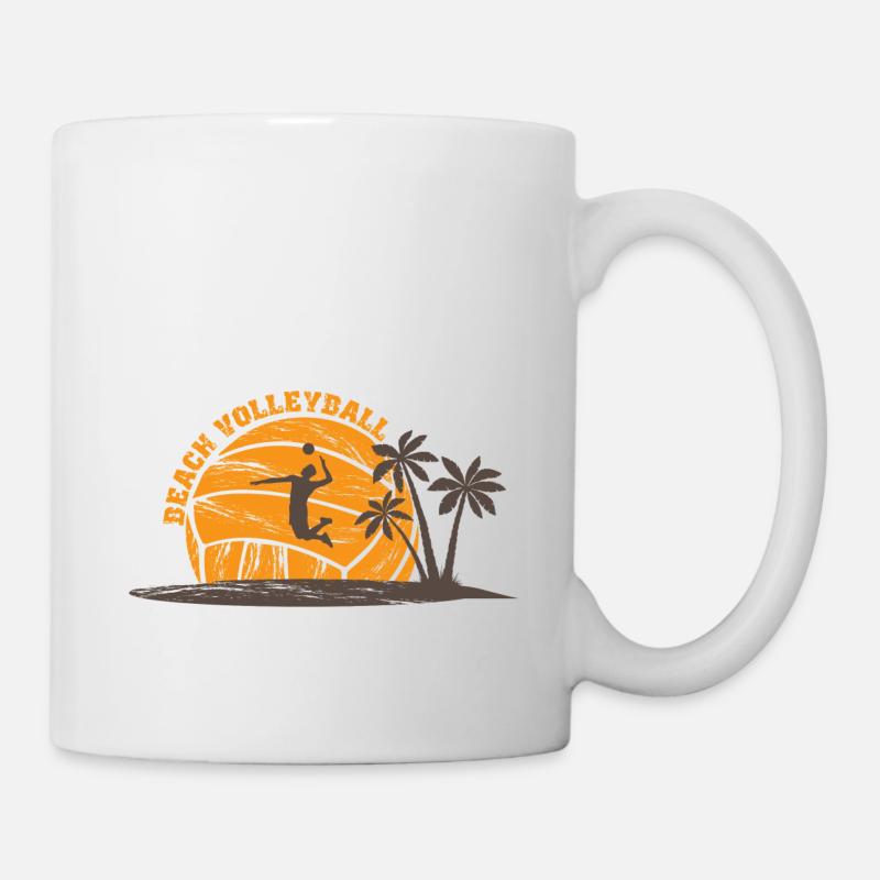 Beachvolleyball - Tasse - Weiß