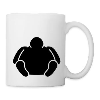 Sitting Fat Man - Tasse - Weiß - Rechts