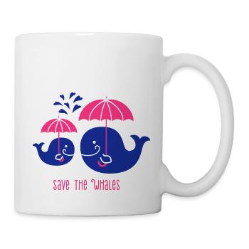 Save the whale-Protects the whale save the whales - Mug - white - Right