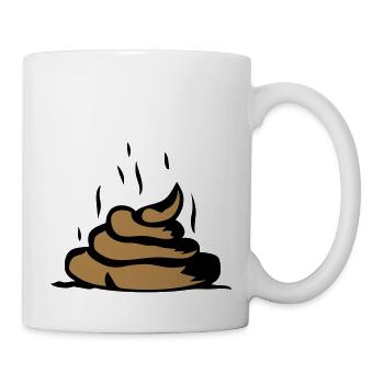 pfui Scheiße Mist poop - Tasse - Weiß - Rechts