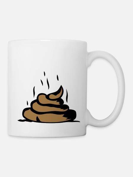 pfui Scheiße Mist poop - Tasse - Weiß