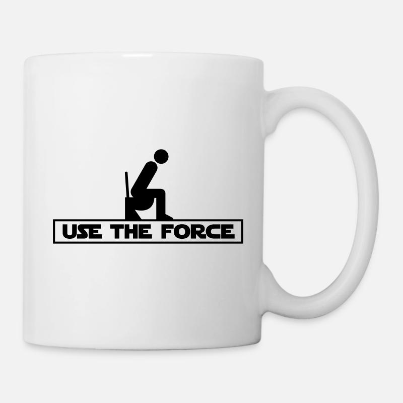 Use the Force on the toilet - Mug - white
