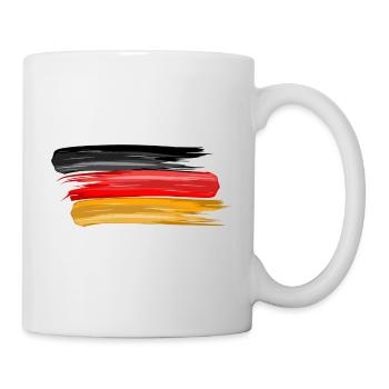 Drapeau national de l'Allemagne sport de football - Mug blanc - blanc - Droite