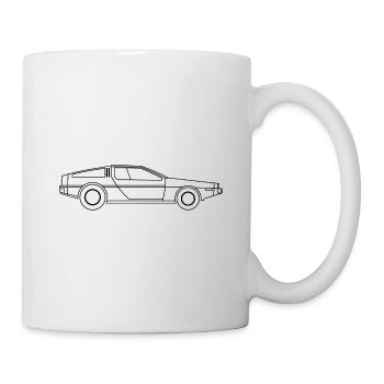 Delorean Time Driving Future Car Time Travel Movie - Mug - white - Right