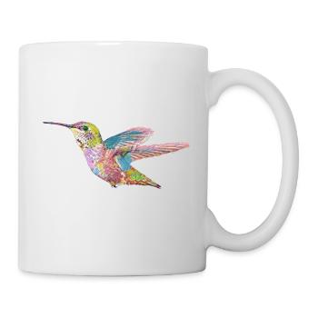 Hummingbird - Aquarell - Tasse - Weiß - Rechts