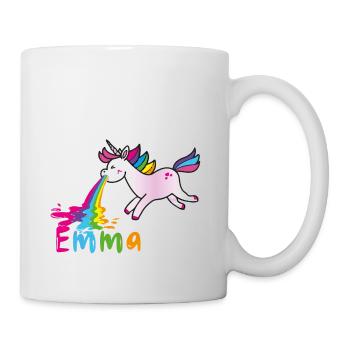 emma vomiting unicorn, rainbow - Mug - white - Right