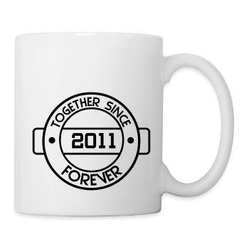 ensemble depuis 2011 - Mug blanc - blanc - Droite