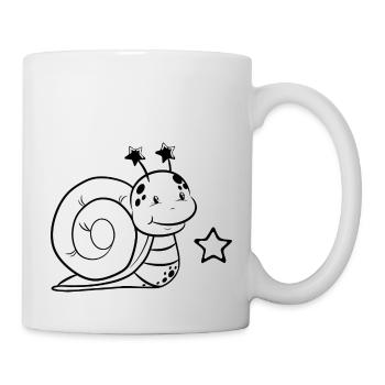Escargot avec étoile - Mug blanc - blanc - Droite