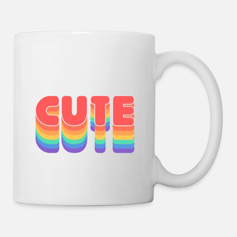 Joli design vintage coloré - Mug blanc - blanc