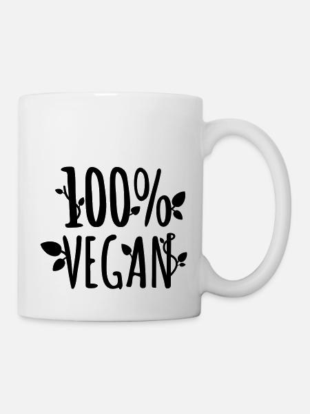 100 pc vegan - Mug blanc - blanc