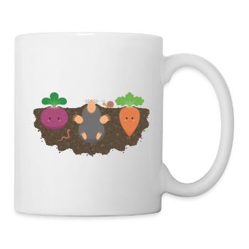 Vegetables and moles - Mug - white - Right