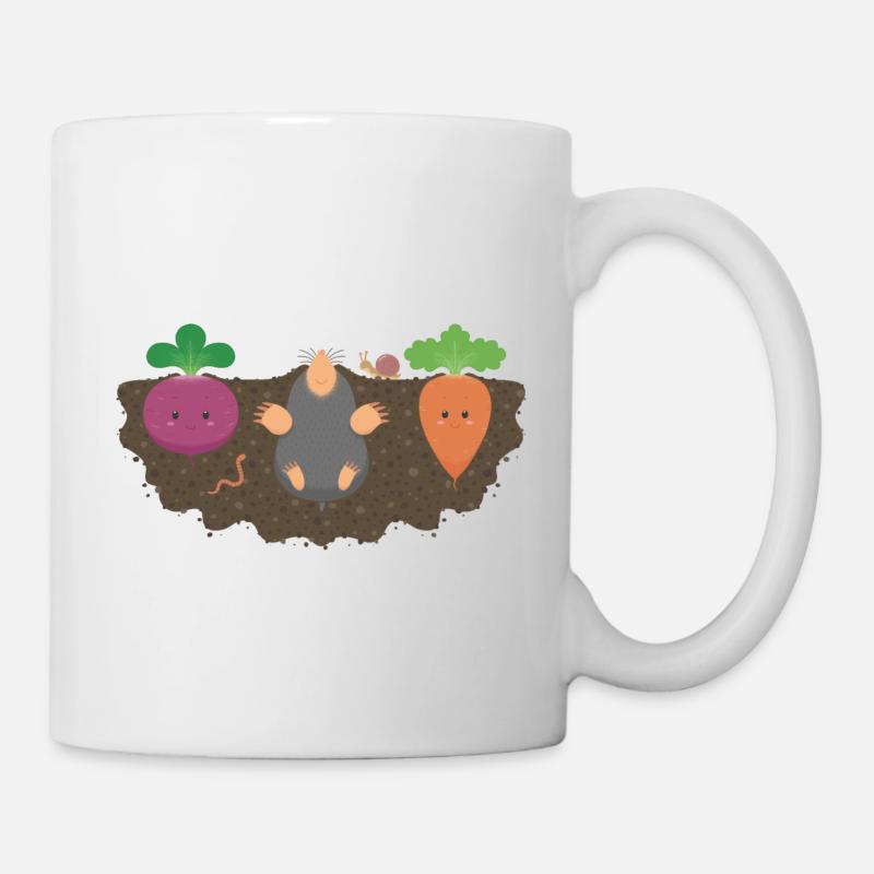 Vegetables and moles - Mug - white