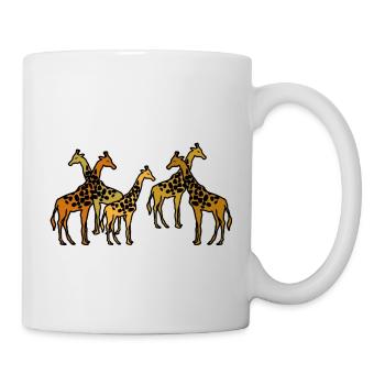 Cinq girafes - Mug blanc - blanc - Droite