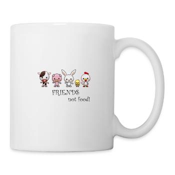 Des amis pas de la nourriture - Mug blanc - blanc - Droite