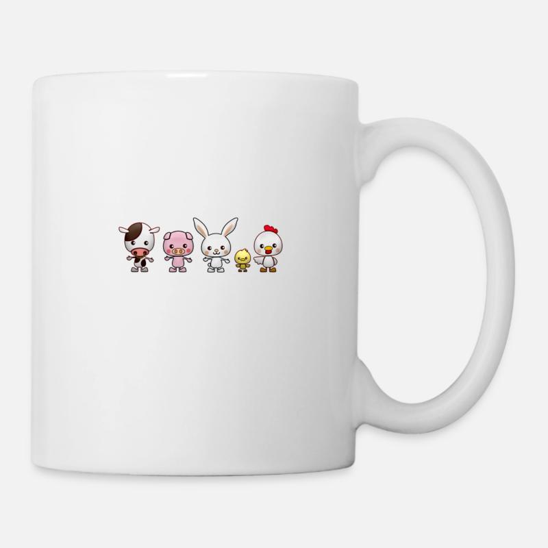 Des amis pas de la nourriture - Mug blanc - blanc