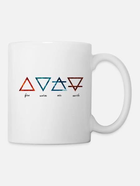 Alchemistische Elemente - Tasse - Weiß