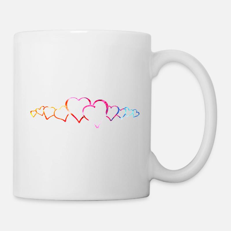 cœur - Mug blanc - blanc