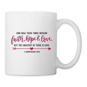 faith, hope & love - Mug - white - Right
