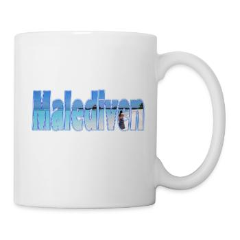 Malediven! Ein traumhaft schönes Malediven Motiv! - Tasse - Weiß - Rechts