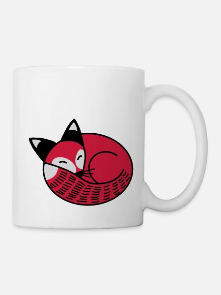 Sleepy Fox - Mug - white