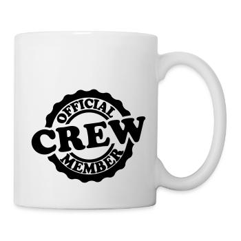 Cooler Official Crew Member Stamp (Cachet du membre de texte officiel de l’équipage Cooler) - Mug blanc - blanc - Droite