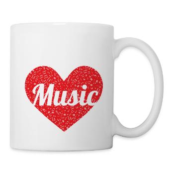 Cœur de la musique pour musiciens et amateurs de musique - Mug blanc - blanc - Droite