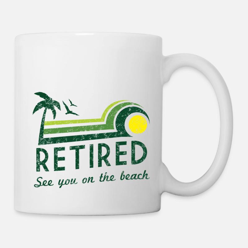 Retired See You On the Beach - Mug - white