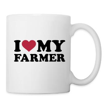 Bauer - Tasse - Weiß - Rechts