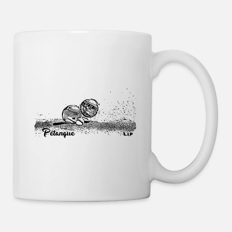 Petanque scene tile - Mug - white