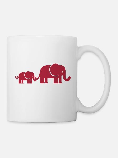 Éléphant - Mug blanc - blanc