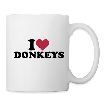 I love Donkeys - Mug blanc - blanc - Droite