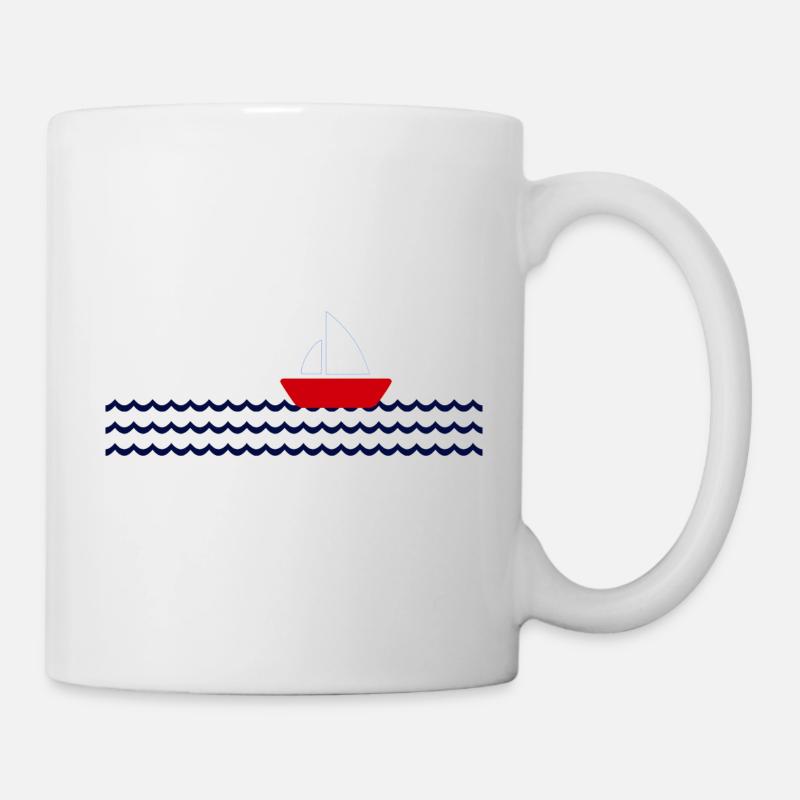 Voilier, mer - Mug blanc - blanc
