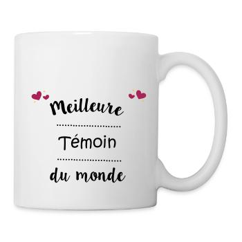 Meilleure témoin du monde - Mug blanc - blanc - Droite