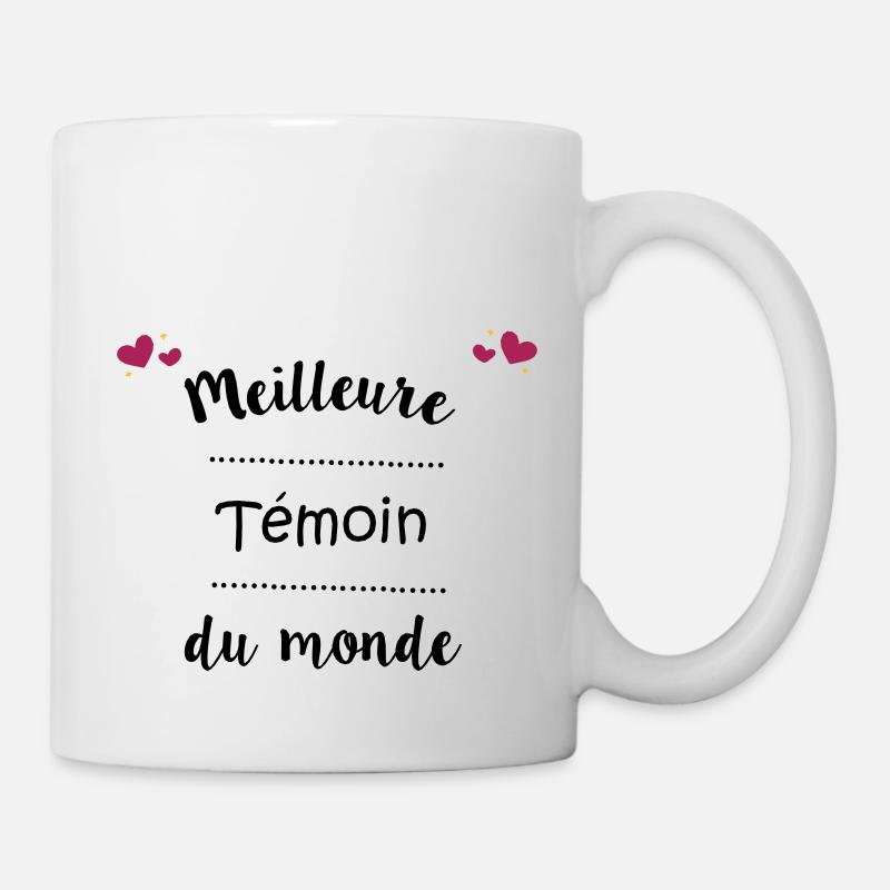 Meilleure témoin du monde - Mug blanc - blanc